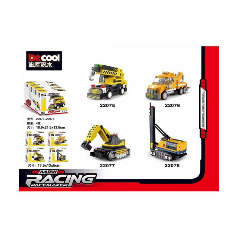 DECOOL MINI RACING PACEMAKER PULLBACK CRANE