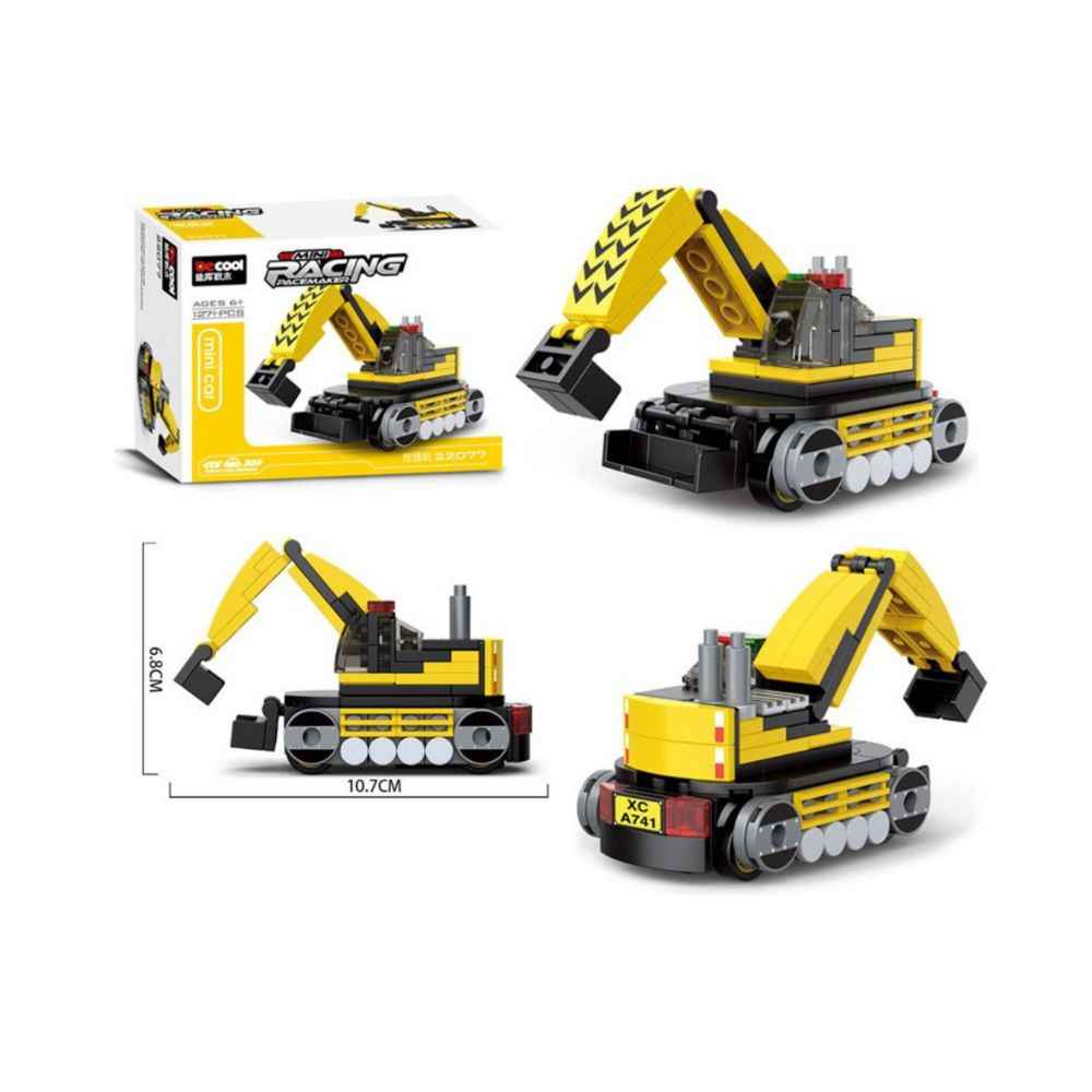 DECOOL Mini Racing Excavators - Pullback Excavator Toys for Kids