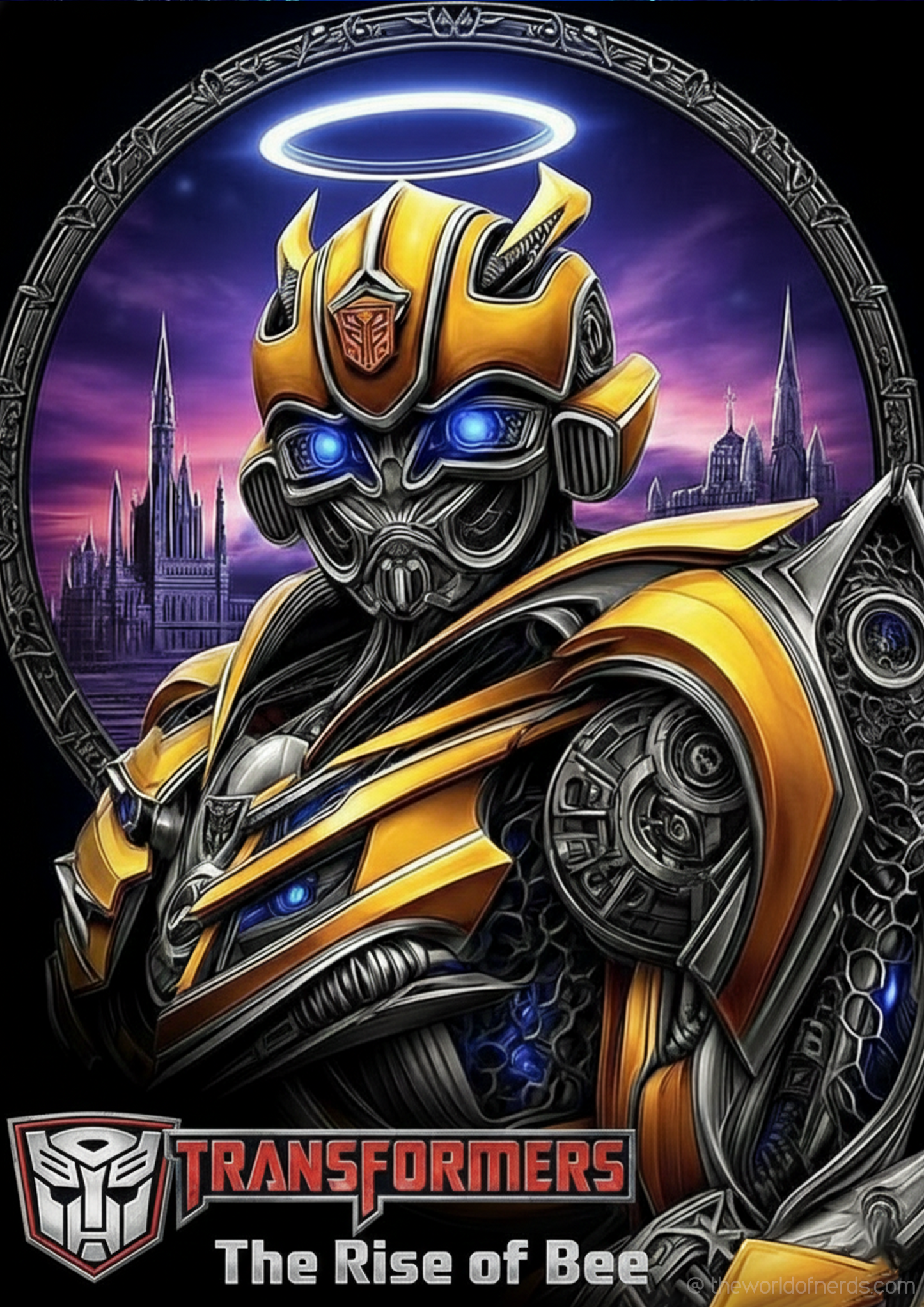Golden Sci-Fi Robot Guardian A3+ HD Wall Poster - The World Of Nerds