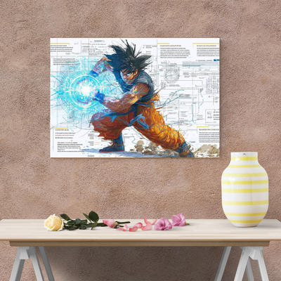 Anime Warrior Energy A3+ HD Action Art Wall Poster