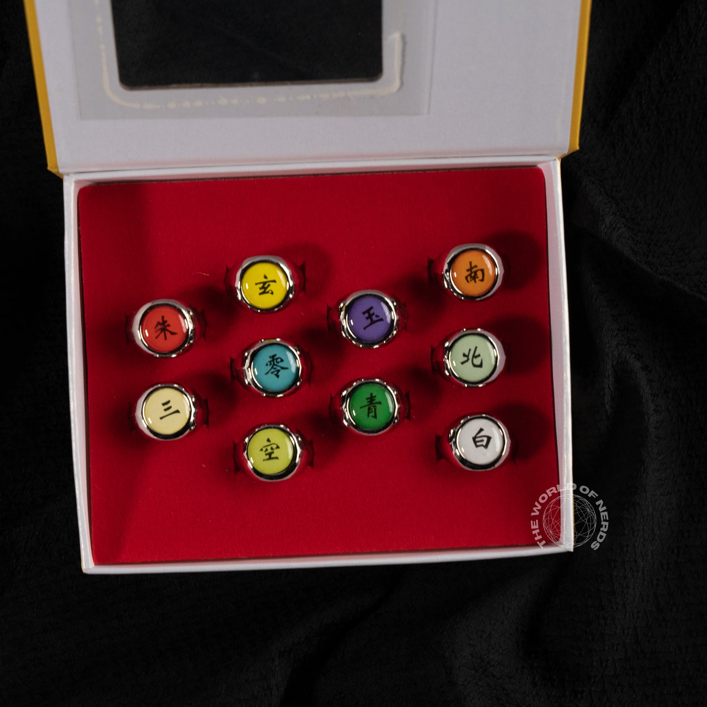 NARUTO AKATSUKI MEMBERS RINGS SET OF 10