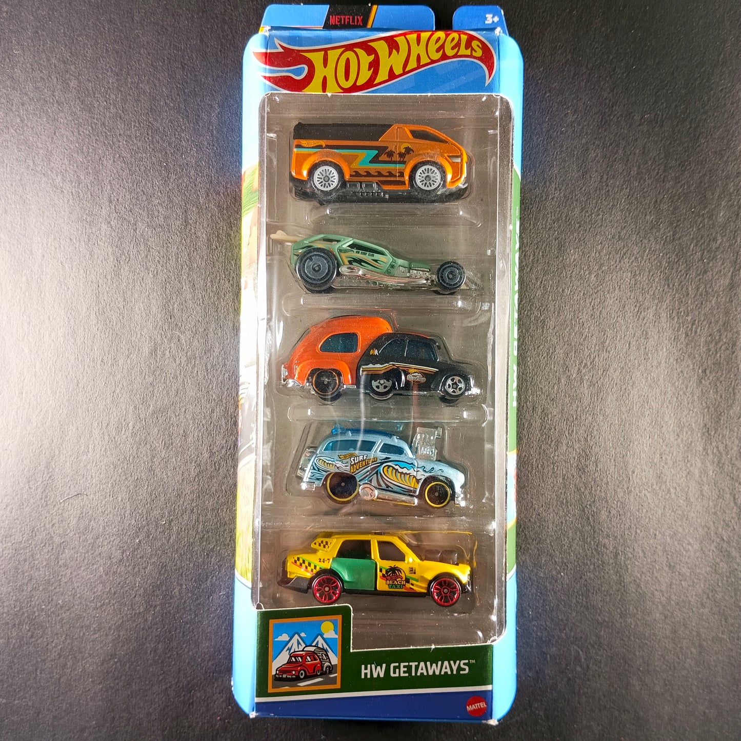 HOT WHEELS HW GETAWAYS NETFLIX SET OF 5