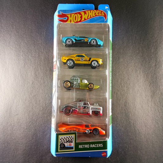 HOT WHEELS RETRO RACERS SET OF 5