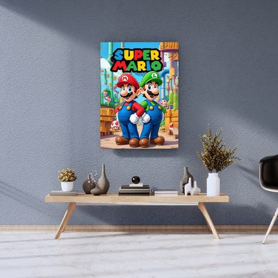 Retro Game Brothers A3+ HD Cartoon Wall Poster