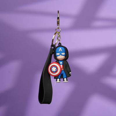 Captain America Black Coat Strap Keychain