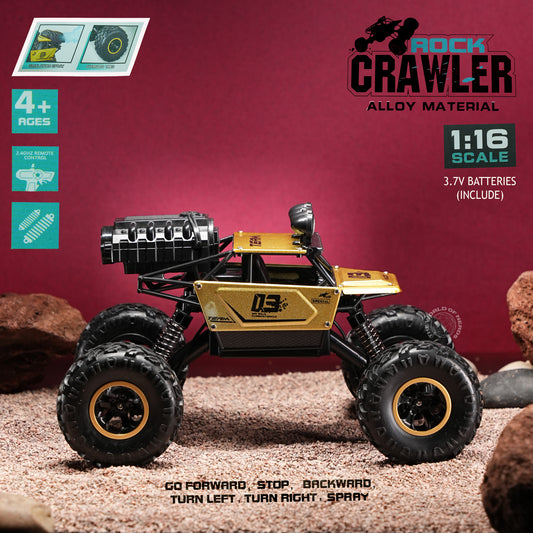 Gold Edition Rock Crawler RC Truck – 1:16 Alloy Off-Road Beast with 2.4GHz Control