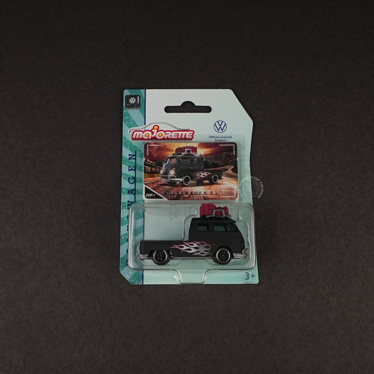 Majorette Volkswagen T1 Flames Edition Diecast Vehicle - The World Of Nerds