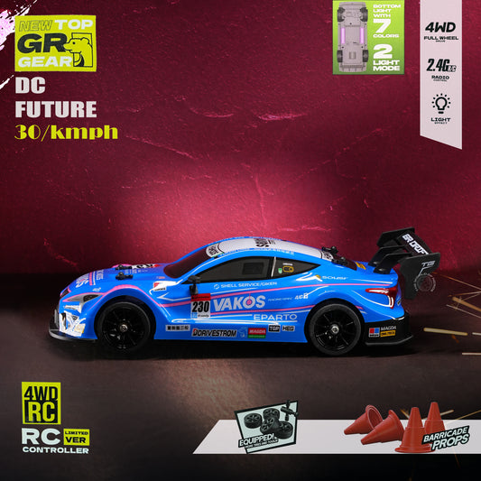 High-Speed 4WD RC Racing Car – 30km/h Drift Machine with Lights & Controller