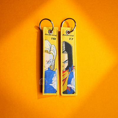 Anime Character Keychain Set – DBZ Android 17 & 18