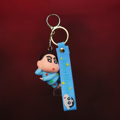 Shinchan Blue Lying Pose Keychain