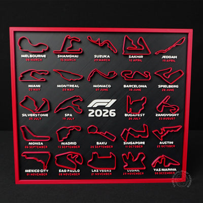 F1 2026 Race Track Wall Art – Formula 1 Circuit Display