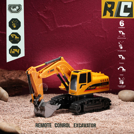 Yellow Digger RC Model – Mini Construction Experience