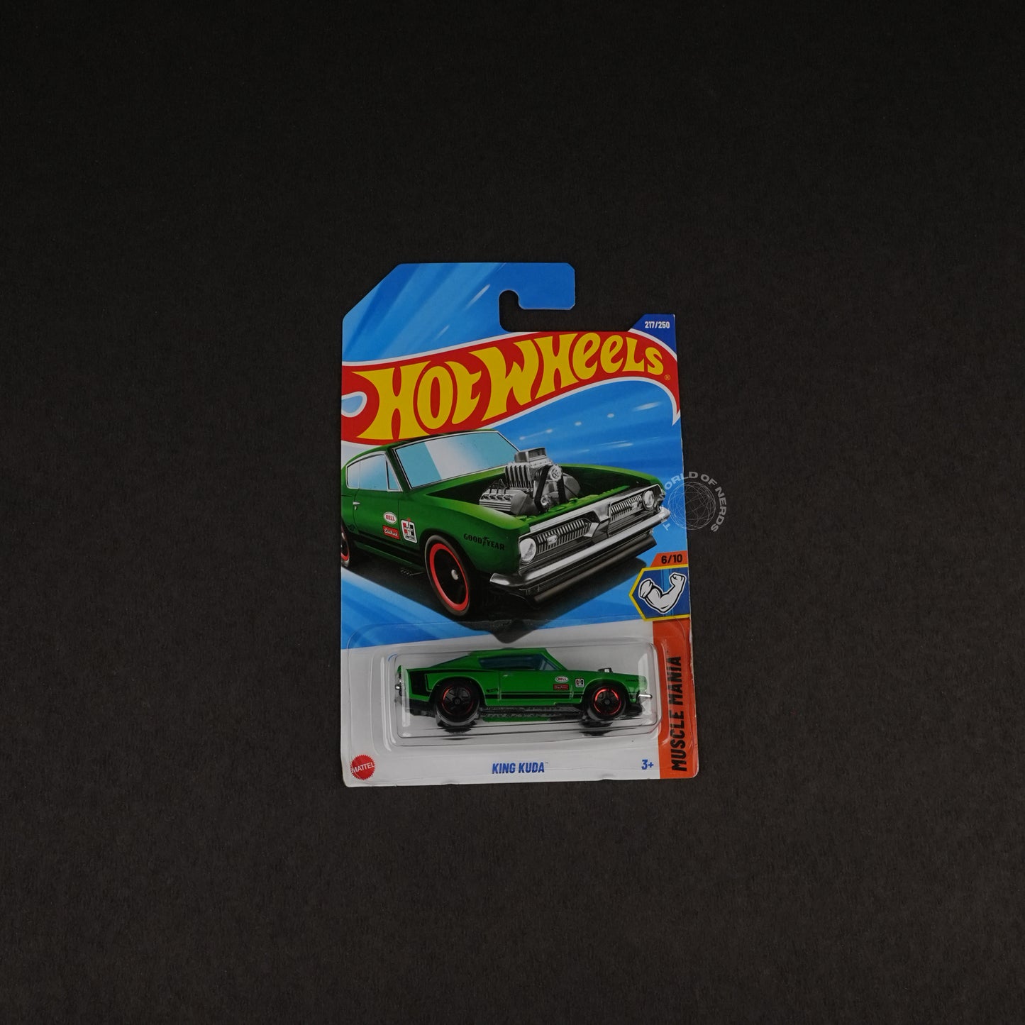 Hot Wheels Green King Kuda with Redline Wheels Diecast Car