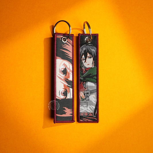 Attack on Titan Keychains: Eren & Mikasa