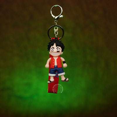One Piece Monkey D. Luffy Classic Chibi 3D Rubber Keychain