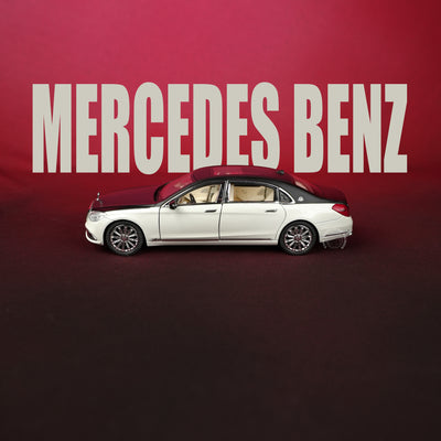 Mercedes-Benz Maybach S-Class White & Black Model Car - 1:24 Scale Diecast