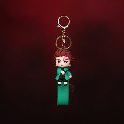 Tanjiro Kamado Action Pose Chibi Keychain