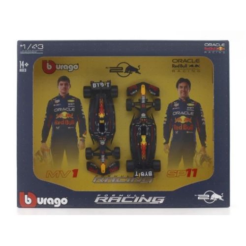 BBURAGO FORMULA RACING TEAM TWIN BY MAX VERSTAPPEN AND SERGIO PEREZ SCALE - 1:43