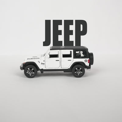 Jeep Wrangler Rubicon White Model Car - 1:32 Scale Diecast