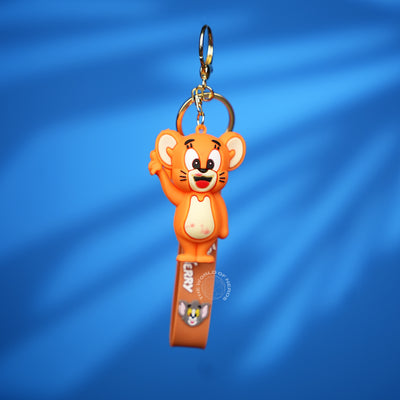Jerry Waving Cartoon Strap Keychain