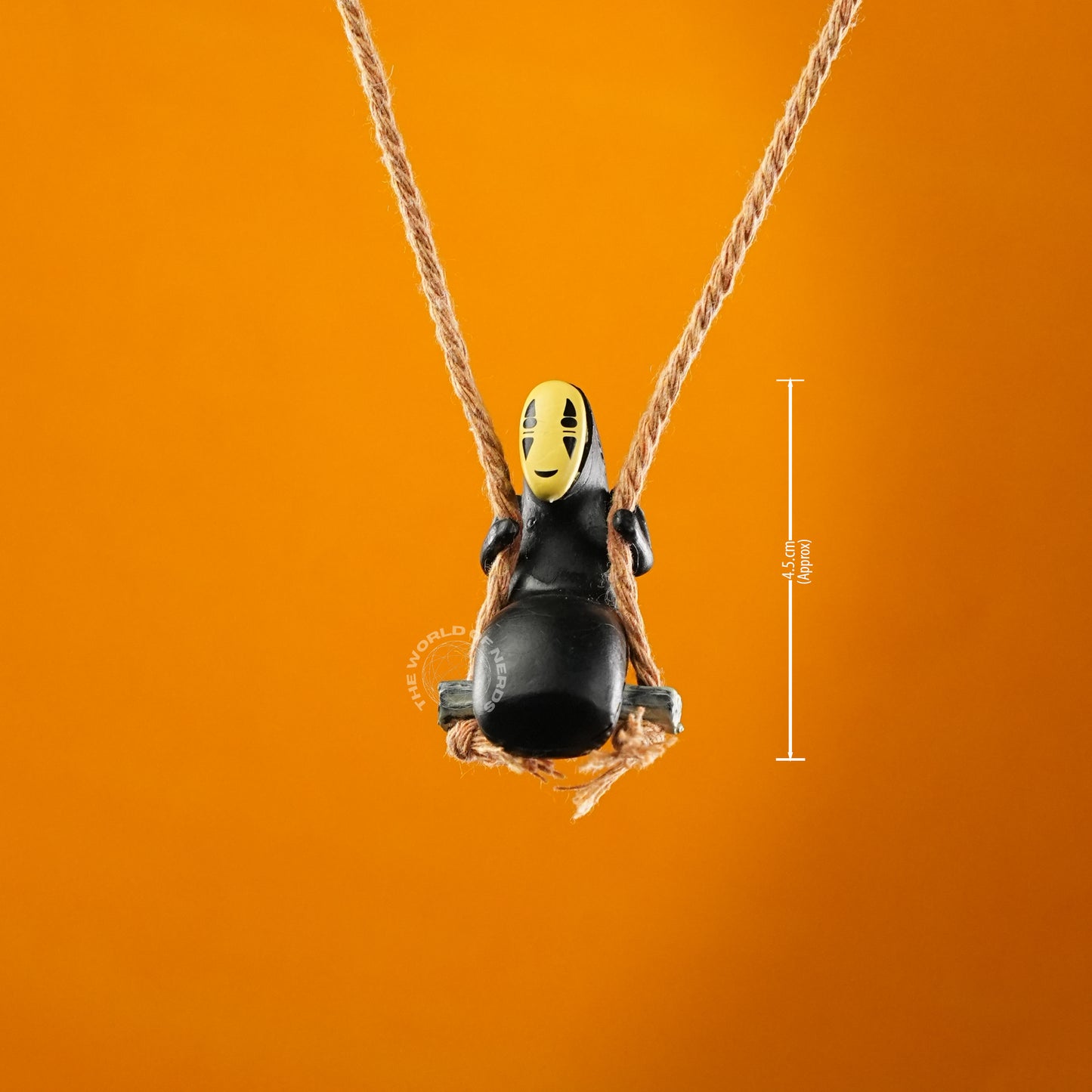 Minimalist Art of No-Face on a Rope Swing