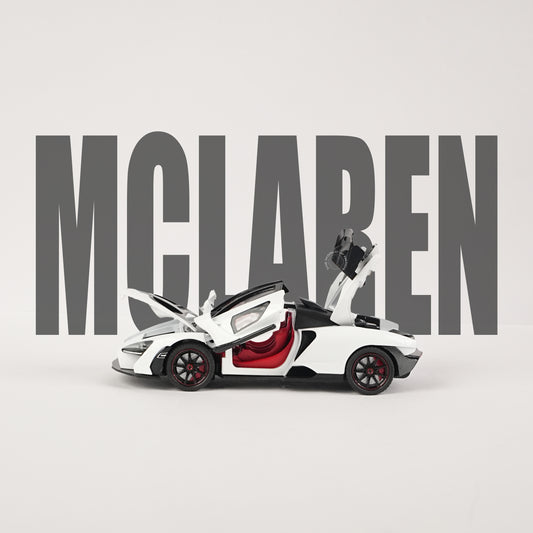 McLaren Senna White Die-Cast Model with Opening Doors & Hood