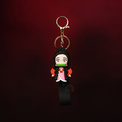 Nezuko Kamado Minimal Chibi Anime Keychain