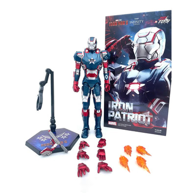 ZD toys Iron Patriot Collectible Figure – Premium Armor Finish with FX Accessories