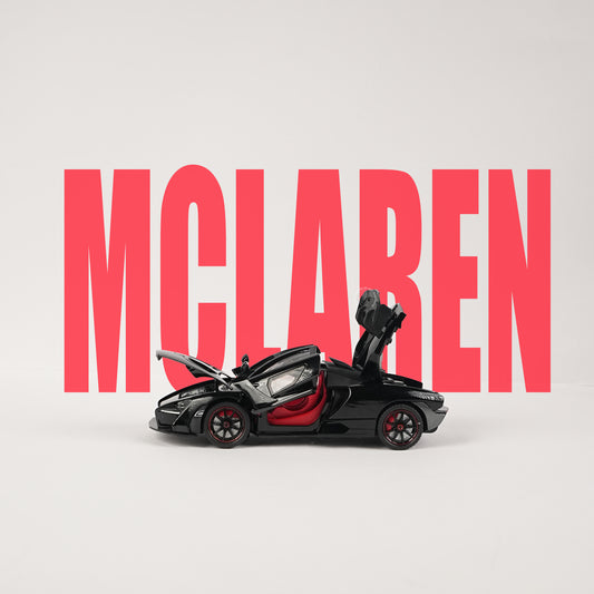 McLaren Senna Black Die-Cast Model with Opening Doors & Hood