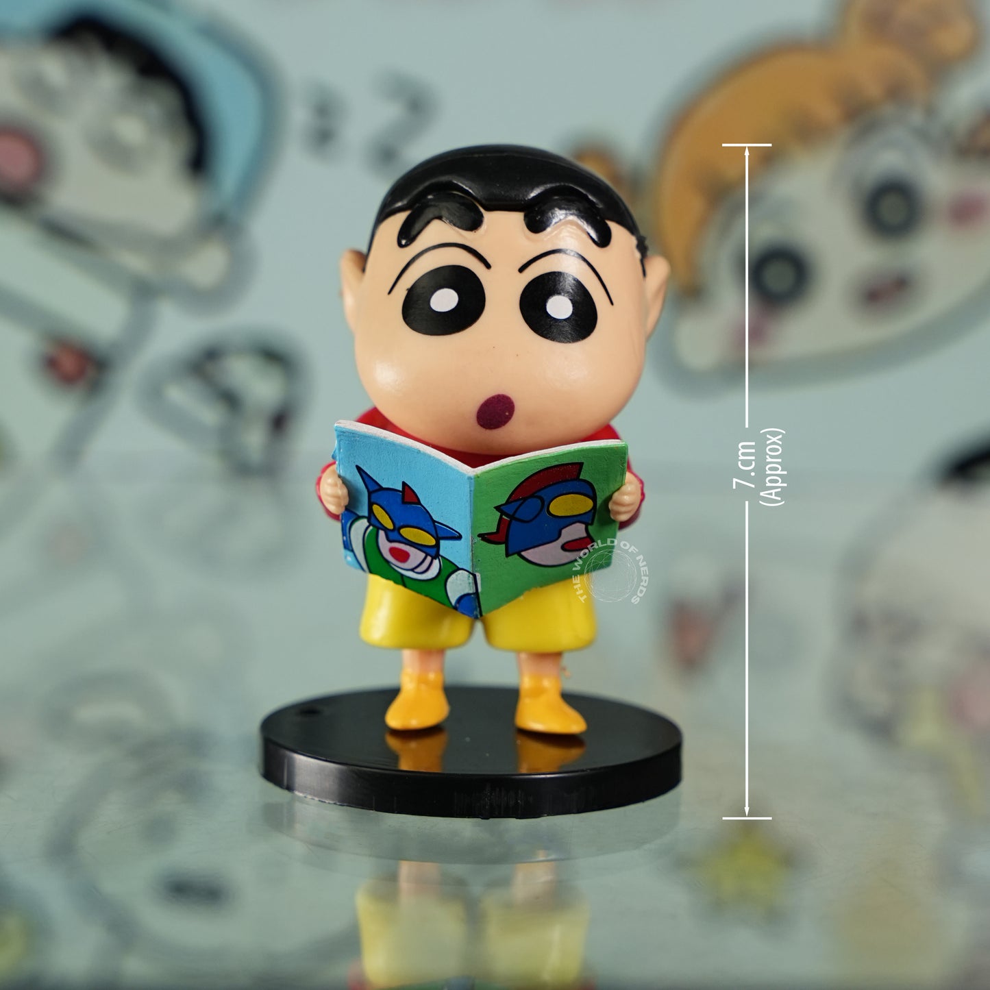 Shinchan with Book Figurine - The World Of Nerds