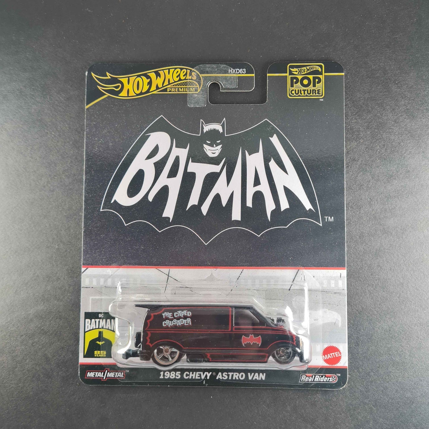 Hot Wheels Batman Diecast Model - Premium Pop Culture 1985 Chevy Astro Van Collectible