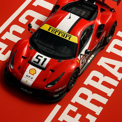 Ferrari GT Racing Edition A3+ HD Car Wall Poster - 2