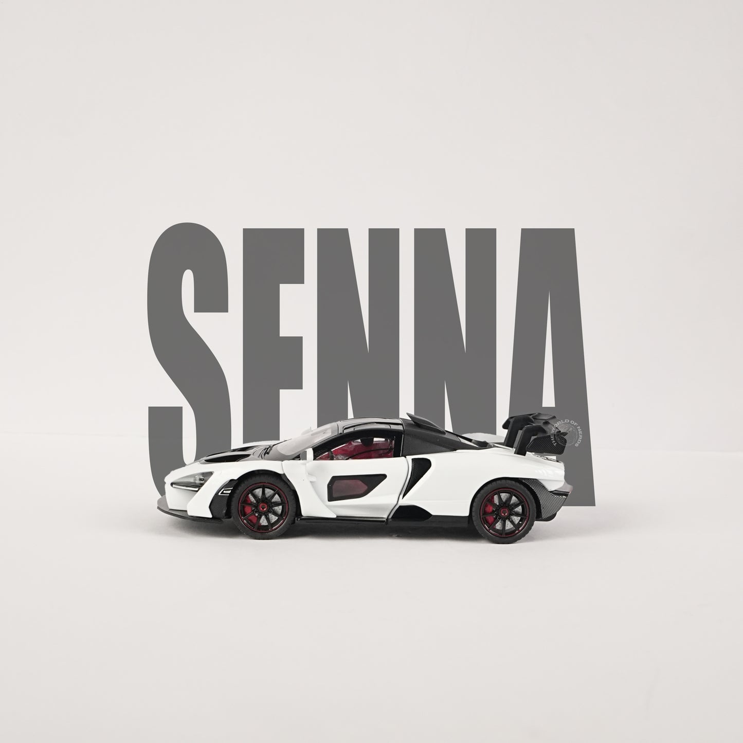 McLaren Senna White Die-Cast Model with Opening Doors & Hood