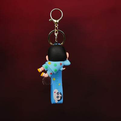 Shinchan Blue Lying Pose Keychain - 2