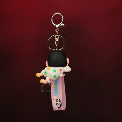 Shinchan White Lying Anime Keychain - 2