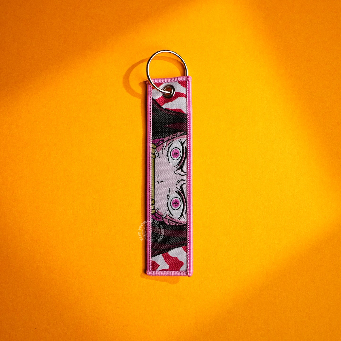 Demon Slayer Keychain | Double-Sided Fabric Key Ring with Nezuko Kamado