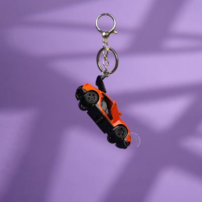Orange Toyota Supra Car Keychain - 2