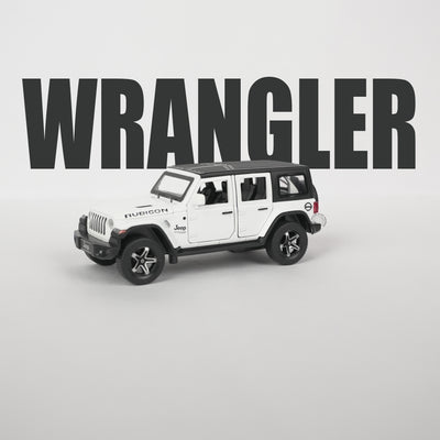 Jeep Wrangler Rubicon White Model Car - 1:32 Scale Diecast - 2