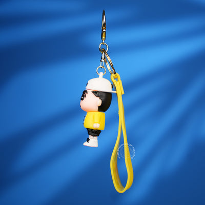 Shin Chan Yellow Outfit Cartoon Strap Keychain - 2