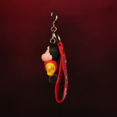Shinchan Red Lying Anime Keychain - 2