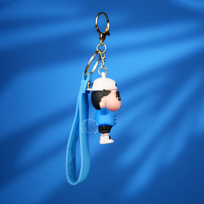 Shin Chan Blue Outfit Cartoon Strap Keychain - 2