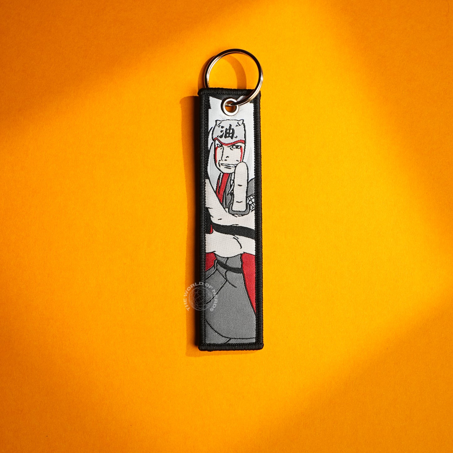 Naruto Jiraiya Keychain | Double-Sided Fabric Key Ring Anime Accessory
