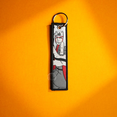 Naruto Jiraiya Keychain | Double-Sided Fabric Key Ring Anime Accessory - 2