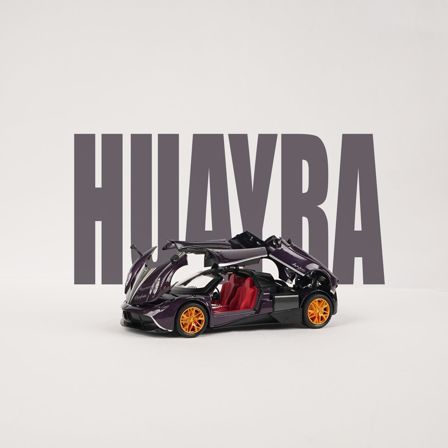Pagani Huayra Dark Purple Die-Cast Model with Opening Doors