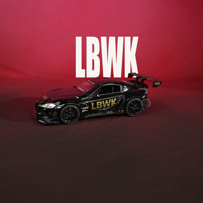 Toyota Supra LBWK Black Model Car - 1:22 Scale Diecast - 2