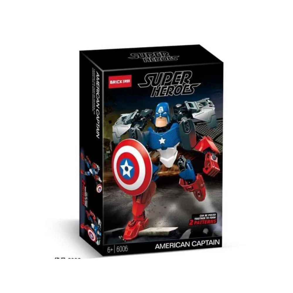 BRICK SUPER HEROES CAPTAIN AMERICA BLOCKS - Build Your Own Adventure with Brick Captain America Blocks