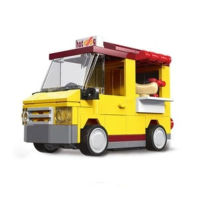 DECOOL MINI RACING FOOD VAN PACEMAKER BRICKS PULLBACK TOY