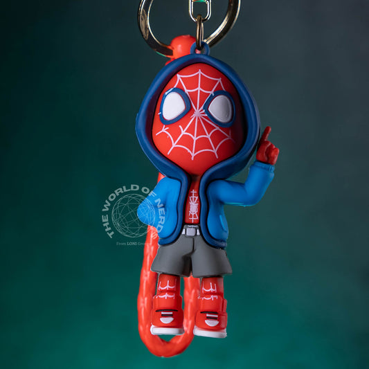 SPIDERMAN IN BLUE HOODY KEYCHAIN
