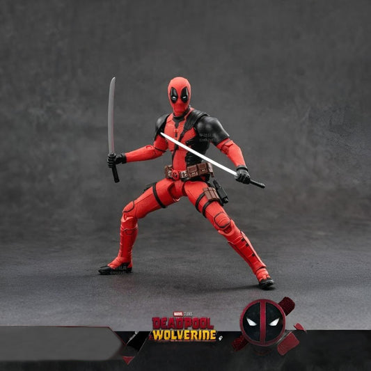 Deadpool: Dramatic Samurai Pose Before Chaos