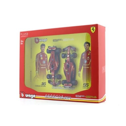 BBURAGO FORMULA RACING SF - 24 CHARLES LECLERC AND CARLOS SAINZ SCALE - 1:43